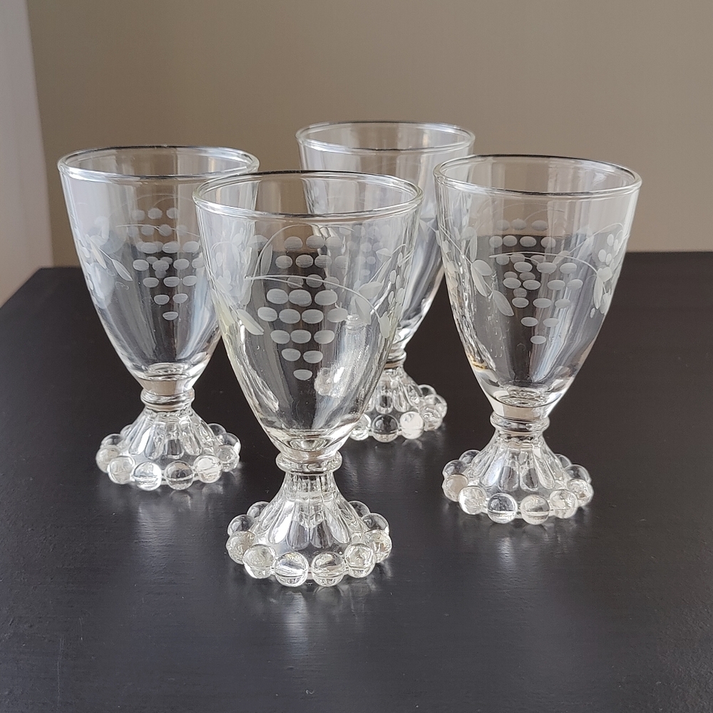 4 | Vintage | Anchor Hocking | Boopie 🍷 Wine / Liqueur Footed Glasses